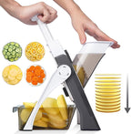 Vegetable Mandoline Slicer Adjustable Thickness 0.1-8 mm, Potato Chip Slicer, Mandoline Food Fruit Slicers For Kitchen, Faster Slice for Potato, Cucumber, Carrot, Lemon, Garlic