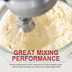 6-Wire Whip Attachment Fits KitchenAid Tilt-Head Stand Mixer Replace K45WW, Stainless Steel, Egg Heavy Cream Beater, Cakes Mayonnaise Whisk (All Stainless Steel)