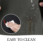 MOSAYT Vinyl Placemats Set of 6, Heat Resistant Place Mats 100% Waterproof Washable & Wipeable Faux Leather Reversible Table Mats for Kitchen Dining Party Indoor Outdoor, 12" x 17", Grey/Black