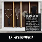 GORILLA GRIP powerGRIP Drawer Shelf and Cabinet Liner, Thick Strong Hold, Non-Adhesive Liners Protect Kitchen Cabinets and Cupboard, Bathroom Drawers, Easy Install, Breathable Mat, 20" x20', Chocolate