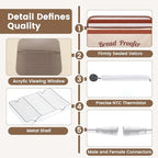 Folding Bread Proofing Box with 68-104℉ Temp Control & 48H Timer, Dough Proofer with Metal Rack, Proofing Box for Sourdough, Bread Baking, Pizza, Yogurt, Kombucha, Space-Saving & 5-Layer Fabric