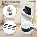 2026 Upgrade Chocolate Melting Machine, 1L Chocolate Melting Pot with Candy Dipping Tools,Electric Chocolate Tempering Machine for Chocolate,Candy,Butter Making Warming Coffee Milk Wine (40W, 110V)
