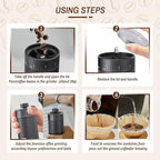 Portable Manual Coffee Grinder with 40 Adjustable Settings,Hand Coffee Bean Mill with 30g Capacity & Crank for Travel Camping Office Home(Ceramic)