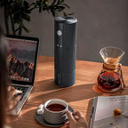 Electric Coffee Grinder Portable Conical Burr Coffee Grinder with 45 Adjustable Settings, Cordless Coffee Burr Grinder for Espresso, Home, Travel, Camping, Office (Black)