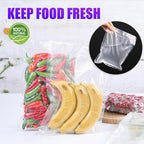 CAREGY Food Vacuum Sealer Rolls Bags 8 Pack 4 Rolls 8'' x 20' and 4 Rolls 11''x 20' Commercial Grade BPA Free Bag Rolls Embossed Food Saver Bags for Meal Prep,Sous Vide Cooking and Food Storage
