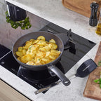 Fissler Ceratal Comfort Ceramic 11 Inch Non-Stick Frying Pan, Orbit Black, Made without PFAS