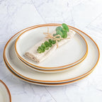 AmorArc Ceramic Plates Set of 6, 8.5 Inch Handmade Reactive Glaze Stoneware Plates set for Dessert, Salad, Appetizer, Small Dinner Plates, Microwave & Dishwasher Safe, Scratch Resistant