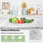 Stone Dish Drying Mat for Kitchen Counter,24"(L)×16"(W) Collapsible Fast-Drying Diatomaceous Earth Mats with Towel Sanding Tool,Versatile Stone Drying Mats for Cups Dishes Bottles