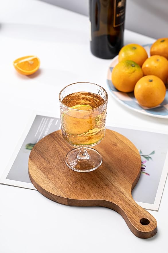 KX-WARE Iceberg Acrylic All-Purpose Wine Glasses, 12-ounce Plastic Stem Wine Glasses, set of 8 Clear