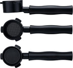 Normcore 54mm Bottomless Naked Portafilter Fits 54mm Breville Sage Machines, Titanium PVD Coating Portafilter Group Head with Black Anodized Aluminum Handle