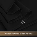 sancua 90 Inch Round Tablecloths Black, 6 Pack - Circle Fabric Cloth Table Cloths for Wedding Party Reception Banquet Birthday, Washable Polyester Table Cover (Fit 30-72 Inch Tables)