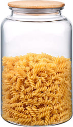 100 FL oz Unbreakable Apothecary Jars with Airtight Bamboo Lids, Thickened Plastic Food Storage Containers, Kitchen Canisters for Storage Flour, Cereal, Dog Food, Cookie, Sugar, etc