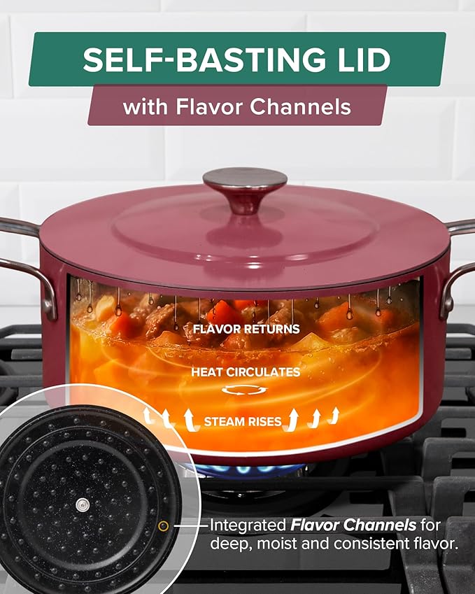 Nuwave Lux 13-Piece Premium Cookware Collection, Healthy G10 Duralon Blue Ceramic Nonstick, Ultra Durable, PFAS-Free, Lightweight & Works on All Cooktops