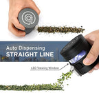 Cloudious9 - Tectonic9 Herb Grinder Automatic Electric Herbal Spice Dispenser Large 2.5" Aluminum Alloy (Grey), For Home & Kitchen Only