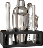 Highball & Chaser Cocktail Shaker Set: Bartender Kit for Home Bar Mixology Cocktail Bar Set Plus E-Book with 30 Recipes (Silver)