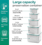 Upgraded Fresh Produce Vegetable Fruit Storage Containers，Large Fruit Containers for Fridge with Lid Vent Handle and Colander ，Keep Berry Fruit Vegetable Food Meat Fresh Longer (5)