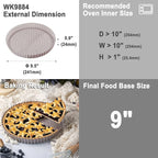 CHEFMADE 9.5-Inch Round Tart Pan with Holes Removable Loose Bottom, Non-Stick Carbon Steel Quiche Pan for Oven Baking (Champagne Gold)