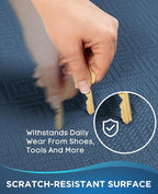 Ophanie Kitchen Mats for Floor, 3/4 Inch Thick Kitchen Rugs, Anti Fatigue Standing Cushioned Mat, Waterproof,Comfort Ergonomic Mat for Office, Home, Sink, 20'' x 48'' Blue Non-Slip Bottom