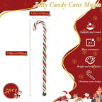 Christmas Candy Cane Glass Stir Sticks - 7.1" Cute Swizzle Stick for Coffee & Cocktails - Festive Red, Green& White Striped Design - Holiday Party Drink Mixers Essentials (5-Pack)