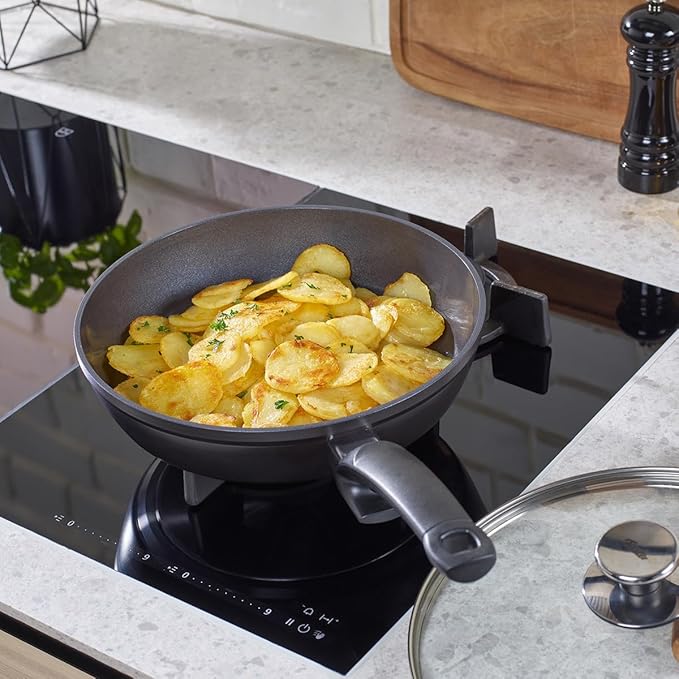 Fissler Ceratal Comfort Ceramic 11 Inch Non-Stick Frying Pan, Orbit Black, Made without PFAS