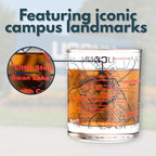 Greenline Goods – University of Connecticut Huskies College Whiskey Glasses (Set of 2), 10 oz – Full-Color Logo + Campus Map