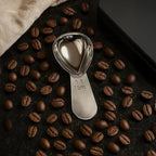 Coffee Scoop Set – 30ml Round & 15ml Curved Stainless Steel Measuring Spoons – Dual Design for Perfect Coffee Tea, & More – Ergonomically Balanced Handles