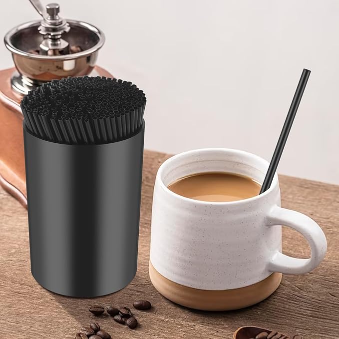 500 Pcs 5 Inch Coffee Stirrer Holder Black Coffee Stir Sticks Holder Stir Sticks for Coffee Bar Coffee Stirrers Reusable for Mixing Coffee Milk Cocktail Drinks Coffee Party Supplies