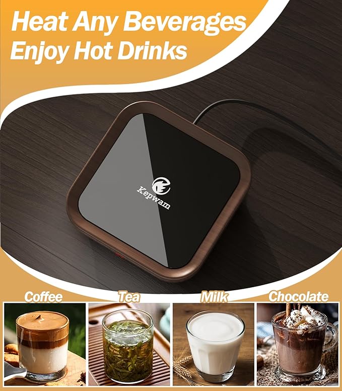 Coffee Mug Warmer Smart Cup Warmer - Excellent Heating & Highest Temp Setting & Light Indicator, Coffee Warmer for Desk Auto Shut Off, Candle Warmer Plate for Beverage, Gifts for Women Men Mom