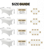 Utopia Kitchen 6FT Spandex Tablecloth [1 Pack, White] 200 GSM Stretch, Fitted, Washable and Wrinkle Resistant Table Cloth Rectangle Cover for Trade Shows, Wedding, Parties [72Lx30Wx30H Inch]
