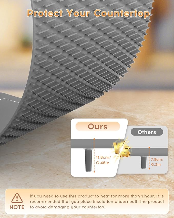 Warming Mat For Food Extra Large 36"x16" 580W Food Warmer Chafing Dishes for Buffet,Food Warming Mat,Food Warmers for Parties Buffet,Portable Heating Pad 6 Level Temp 6 Hour Timer