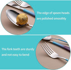 20-Piece Blue and Purple Silverware Set for 4, 18/0 Stainless Steel Flatware Cutlery Utensils Set, Includes Dinner Knives, Forks, Spoons, Salad Forks, Teaspoons, Dishwasher Safe