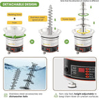 Commercial Chocolate Fountain 6-Tier 13Lbs Large Chocolate Fondue Tower Stainless Steel Hot Chocolate Waterfall Machine Easy Assembly for Nacho Cheese BBQ Sauce Ranch Liqueurs Digital-control