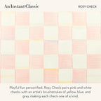 MACKENZIE-CHILDS Enamel Square Baking Pan for Oven, Square Oven Pan, 8", Pink-and-White Rosy Check