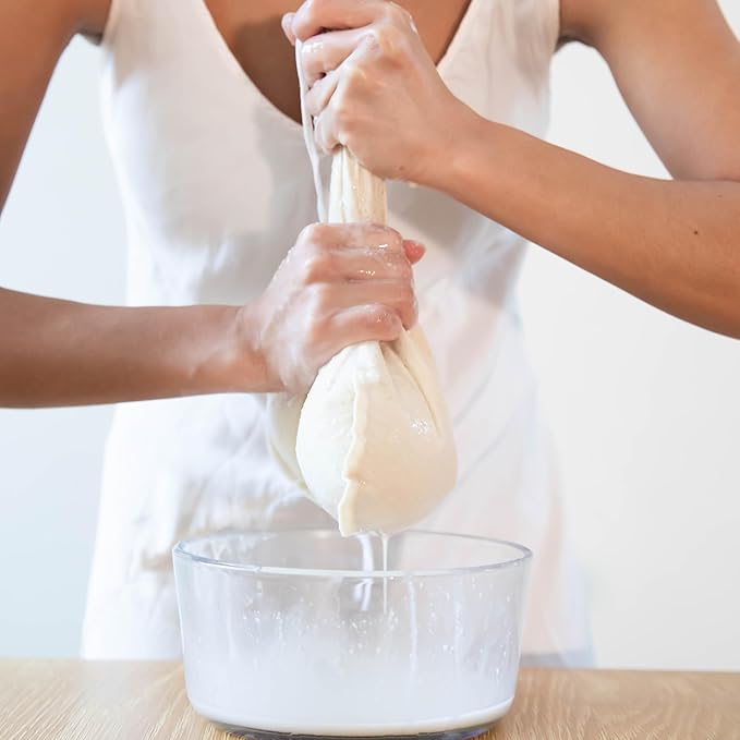 Pro Quality Nut Milk Bag - 3 XL12"X12" Bags - Commercial Grade Reusable All Purpose Food Strainer - Food Grade BPA-Free - Ultra Strong Fine Nylon Mesh - Almond Milk, Juices, Cold Brew Recipes Videos