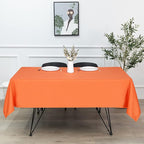 sancua Rectangle Tablecloth - 70 x 90 Inch - Stain and Wrinkle Resistant Washable Polyester Table Cloth, Decorative Fabric Table Cover for Dining Tables, Buffet Parties and Camping, Orange