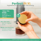 Gold Reusable Disc Filter Compatible with AeroPress XL Coffee Maker – Titanium-Coated Stainless Steel, Washable, Eco-Friendly, Travel Ready – Fits AeroPress XL Only - By Think Crucial