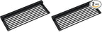 Kraus Multipurpose Workstation Sink Roll-Up Dish Drying Rack, Colander and Trivet in Black, KRM-11BL (Pack of 2)