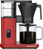 Kismile Premium 8-Cup Coffee Maker with Hot & ice brew, Removable Water Tank Coffee Machine, Drip Coffee Maker,Rapid Heating System for seconds Brewing,Red