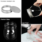 10 oz Mason Jars, 24 Pack 300ml Glass Canning Jars with Regular Mouth Lids, Glass Jars Storage Containers for Overnight Oats, Jam, Jelly, Honey, Beans, Spice, Wedding Party Favors, Shower Favors