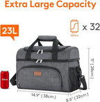 Lifewit Insulated Cooler Bag, 32/48 Can Large Leakproof Beach Cooler, Lightweight Portable Double Layer Soft-Sided Travel Ice Chest for Camping, Kayaking, Road Trips, Grocery Shopping