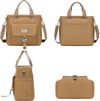 Weitars Insulated Lunch Bag for Men Women,Leak Proof Lunch Box for Work,Extra Large Lunch Tote Bag With Removable Shoulder Strap with Side Pockets,Reusable Lunch Bag For Picnic Hiking (Kakhi)