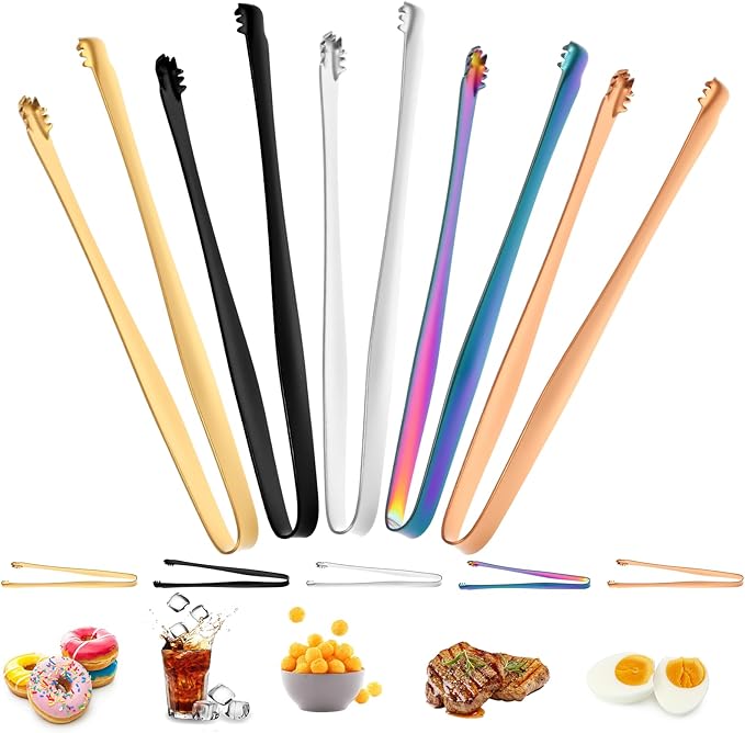 5 Pcs Egg Chalaza Removal Tool, 6 Inch Stainless Steel Eggs Separators for Yolk, Multipurpose Egg Membrane Chalaza Removal Tool Kitchen Tongs for Cooking Cake Bakers Pastry Chefs