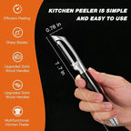 304 Stainless Steel Multi-Function Kitchen Peeler - With Solid Wood Handle, Sharp Durable Blade, Effortlessly Peels Vegetables and Fruits, Essential Kitchen Tool（ Type I）