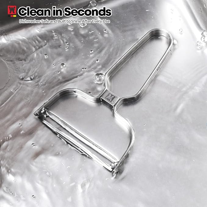 Stainless Steel Potato Peeler with Extra-Wide Peeling Blade, Great for Large Vegetables, Rust-Resistant, Cheese Slicer, Dual-Edged Blades, Corrosion-Resistance, Y-Peeler Shape