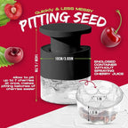7-Hole Cherry Pitter, Hand Push Cherry Pitter Tool Pit Remover, Must Have Cherry Seed Remover, Quickly Pitting Cherries for Cherry Jam, Pies (Black)