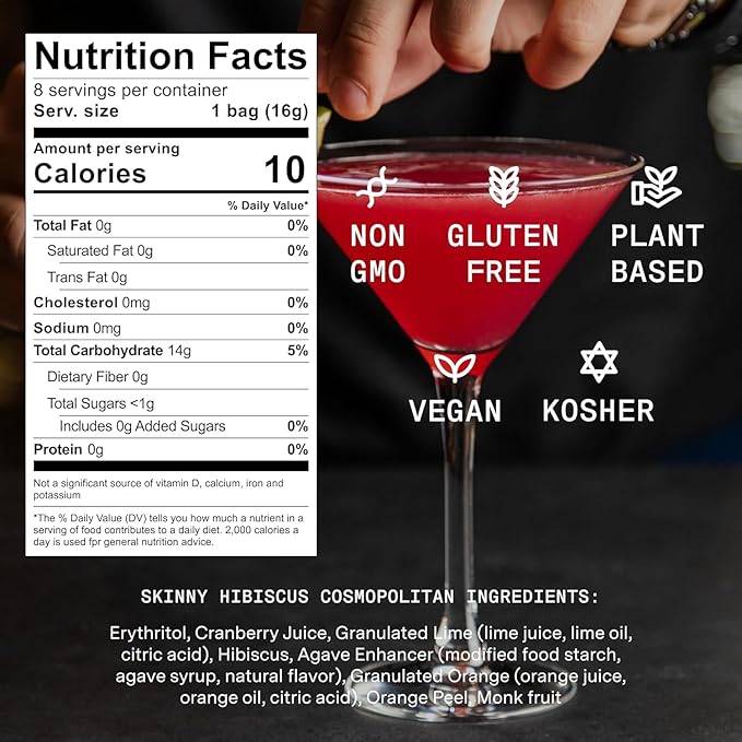 SAYSO Variety Pack | Skinny Mix Includes Spicy Margarita, Cardamom Paloma, Hibiscus Cosmopolitan & Honey Rosemary Moscow Mule Craft Cocktail & Moctkail Mixers (Low-Calorie & Low Sugar), 8-Pack Assorted