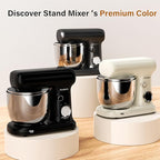 Stand Mixer with 3QT+3.5QT Dual Bowls, 10-Speed Electric 300W Food Mixer - Includes Egg Whisk, Dough Hook & Flat Beater for Home Baking & Daily Cooking (Black)