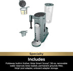 Ninja Pods & Grounds Specialty Single-Serve Coffee Maker, K-Cup Pod Compatible, Built-In Milk Frother, 6-oz. Cup to 24-oz. Travel Mug Sizes, Iced Coffee Maker, 1550 watts, Sage Green, PB051SG