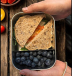 Flexibento - Leak proof Stainless Steel Lunch Box | Lunch Containers with Lids | Steel Bento Box | Meal prep| Snack Containers |Metal lunch Box (Midnight -3PC set (1 * 27 oz + 2 * 6.5oz))