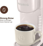 Keurig K-Express Single Serve Coffee Maker – Strong Brew Option, 42oz Reservoir, Sleek Design for Holiday Hosting & Gifting, Warm Stone